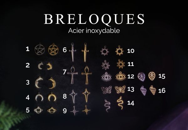 choix des breloques (petites acier inoxydable)