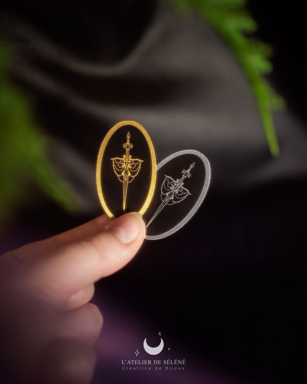 sticker épées métallisé