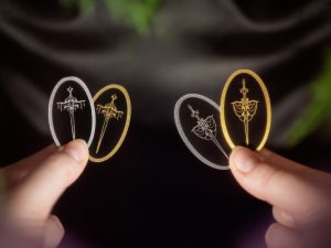 sticker épées métallisé