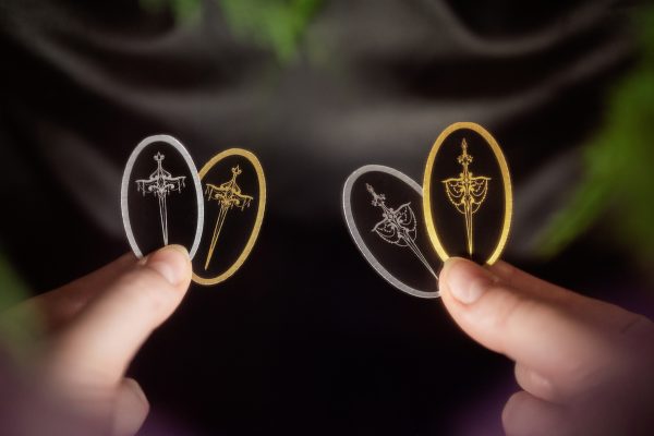 sticker épées métallisé