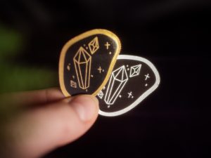 Sticker métallisé "Cristaux magiques"