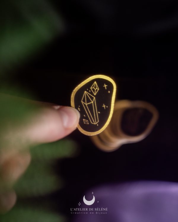 Sticker métallisé "Cristaux magiques"