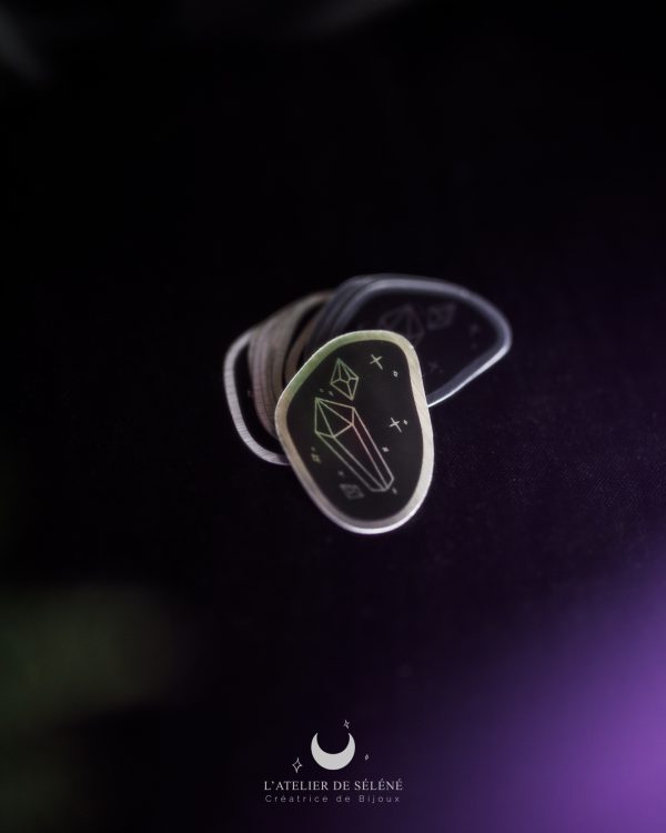 Sticker métallisé "Cristaux magiques"