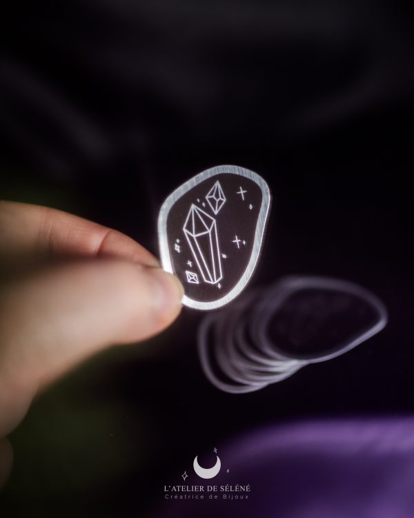 sticker métallisé "cristaux magiques"