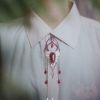 pendentif col de chemise , collier colle de chemise ,bijoux col de chemise