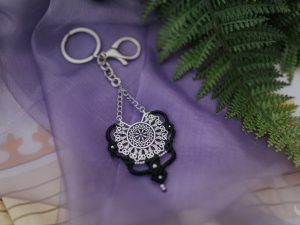 porte clef mandala floral