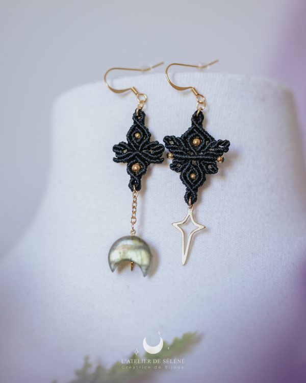 ♣ boucles d'oreilles elfiques asymétriques