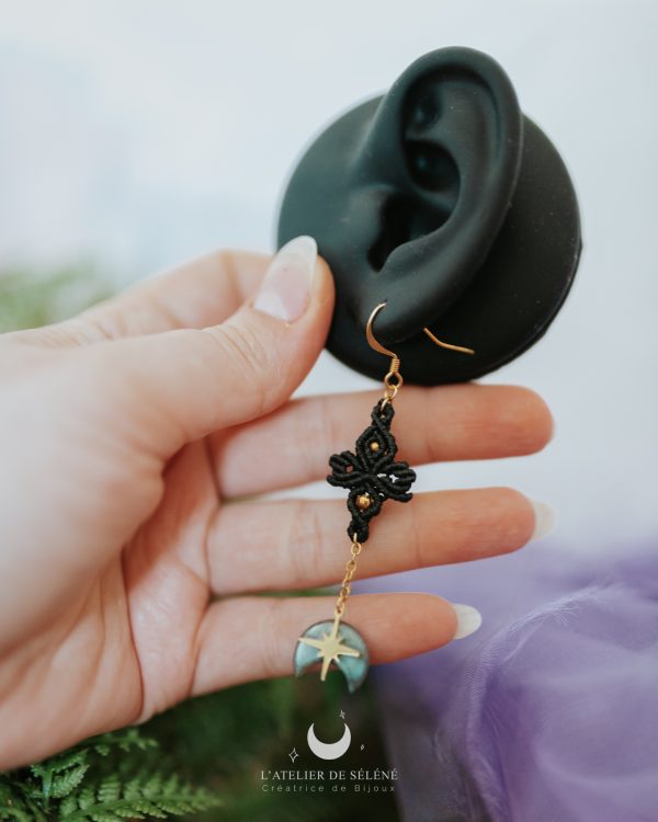 ♣ boucles d'oreilles elfiques asymétriques