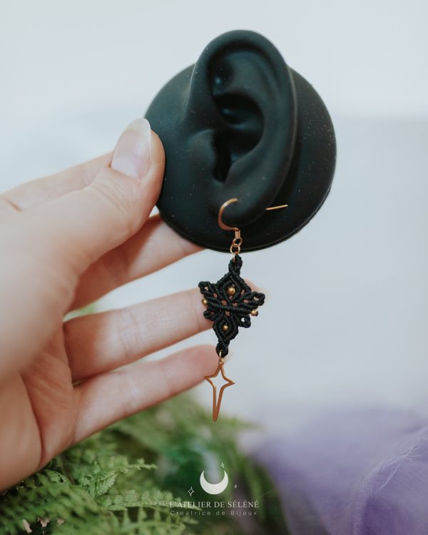 ♣ boucles d'oreilles elfiques asymétriques