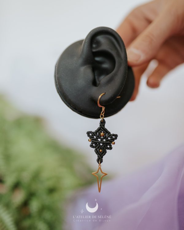 ♣ boucles d'oreilles elfiques asymétriques