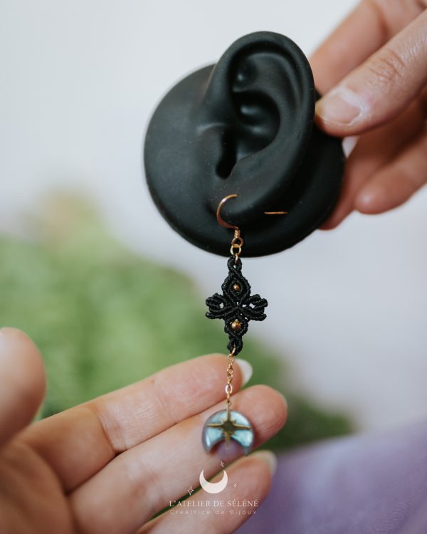 ♣ boucles d'oreilles elfiques asymétriques
