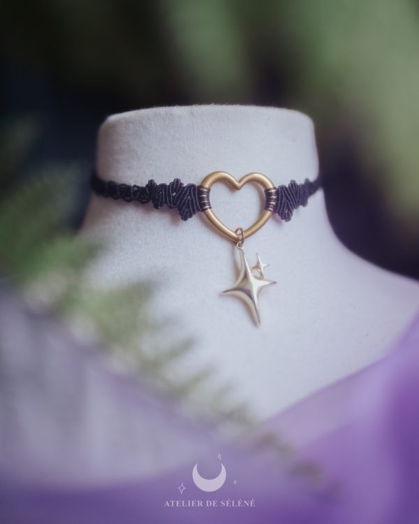 ♦ eon choker pendentif amovible doré ou argenté