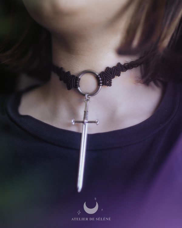 ♦ eon choker pendentif amovible doré ou argenté