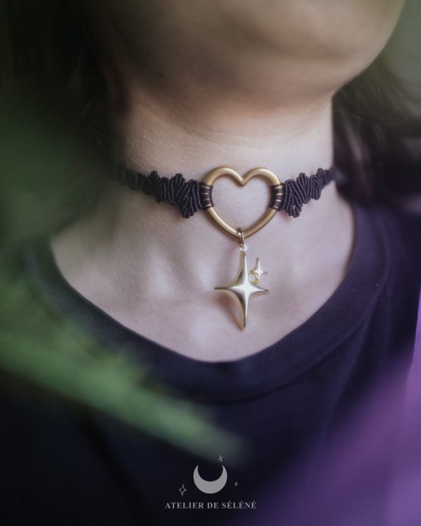 ♦ eon choker pendentif amovible doré ou argenté