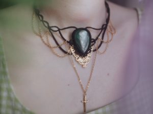 Collier avec une malachite