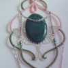 layla collier pendentif malachite rose et vert