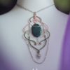 layla collier pendentif malachite rose et vert