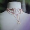 winx club collier ailes de fées rose et blanc brodé et tissé