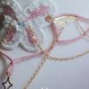 winx club collier ailes de fées rose et blanc brodé et tissé