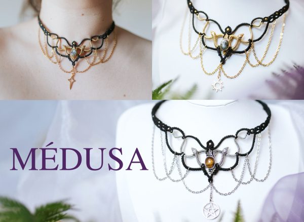 ♦ médusa collier serpent personnalisable doré ou argenté