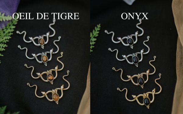 ♦ médusa collier serpent personnalisable doré ou argenté