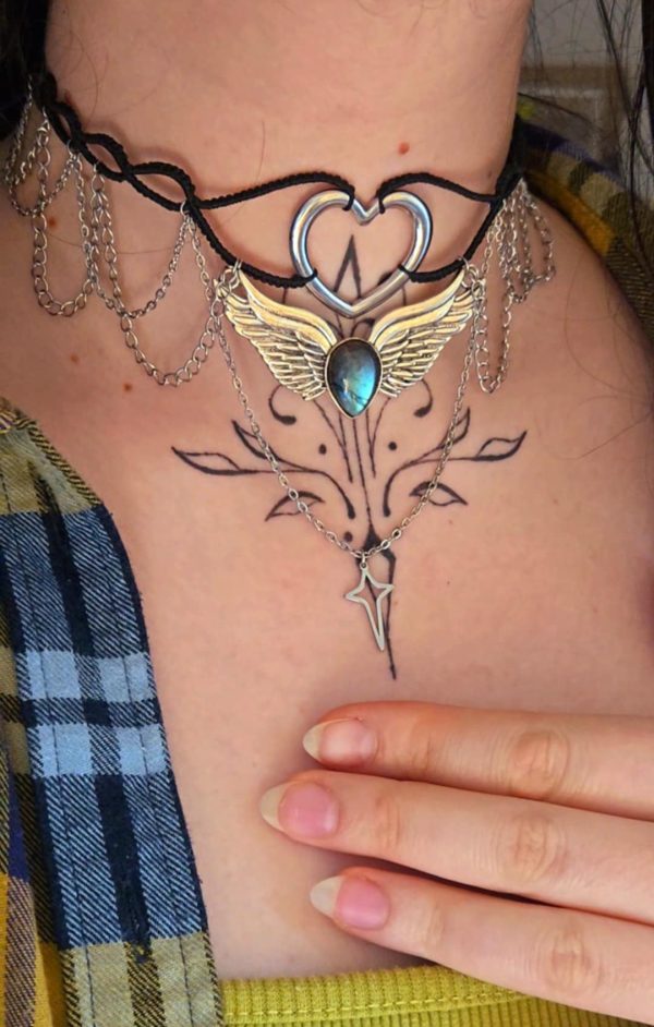 choker marron & sa cornaline (copie)