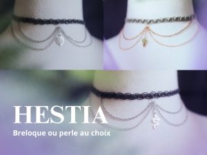 hestia ras de cou personnalisable perle ou breloque