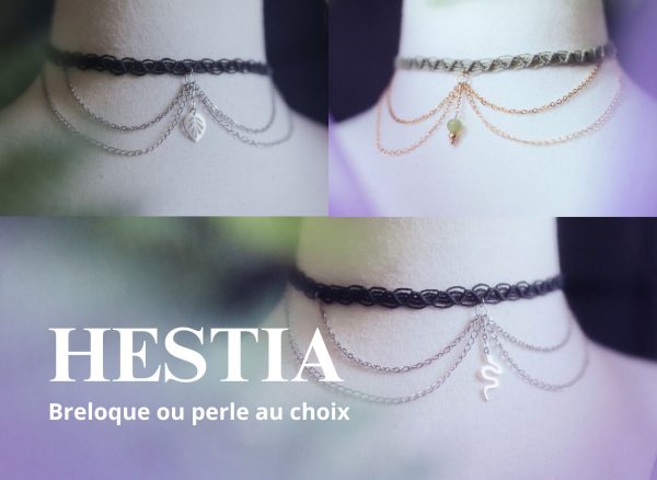 hestia ras de cou personnalisable perle ou breloque