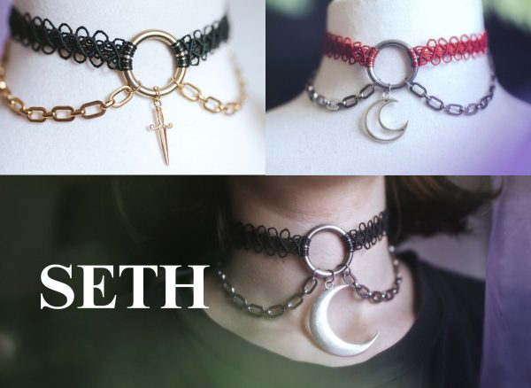 choker fait main personnalisable avec des grosses chaines
