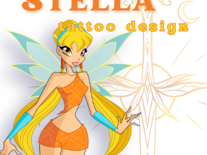 STELLA - Winx tattoo design (épée)